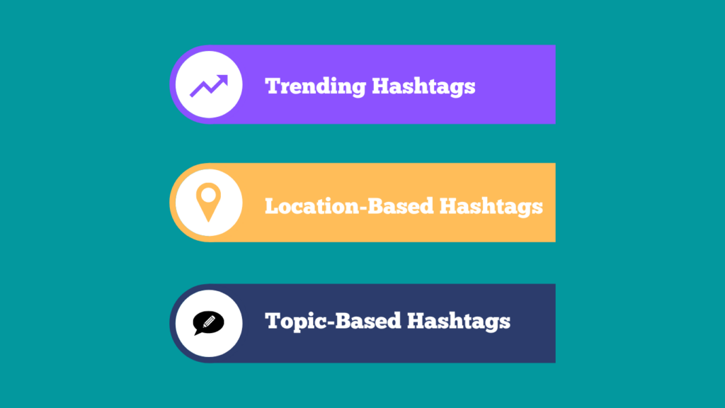 What are the various types of hashtags on Instagram